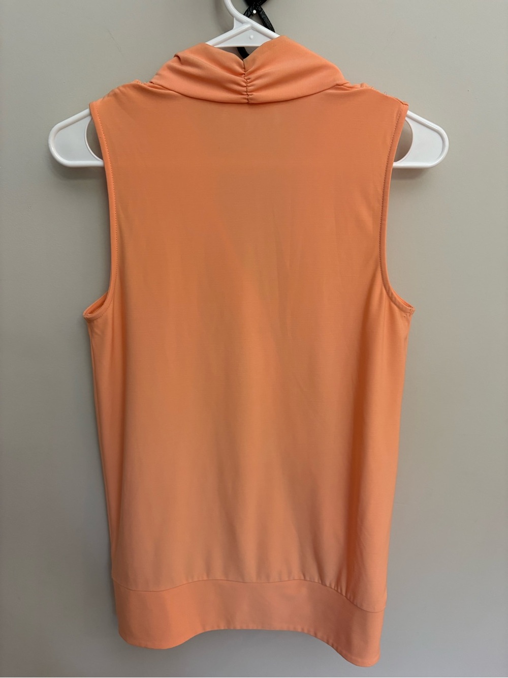 Catherine Malandrino Peach Wrap Blouse Sleeveless Top Draped S Small - Picture 3 of 6